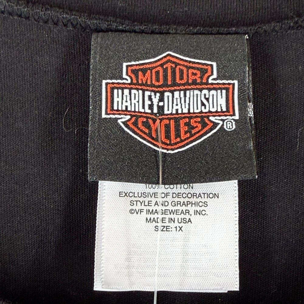 Harley Davidson Shirt 1X NEW Top Black Gray Camo Long Sleeve Big Moose H-D NWT - Picture 7 of 8